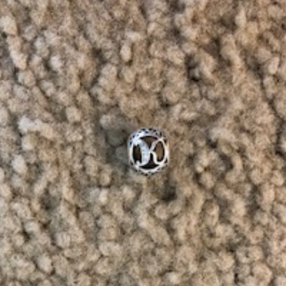 Pandora Initial Vintage K, Clear CZ